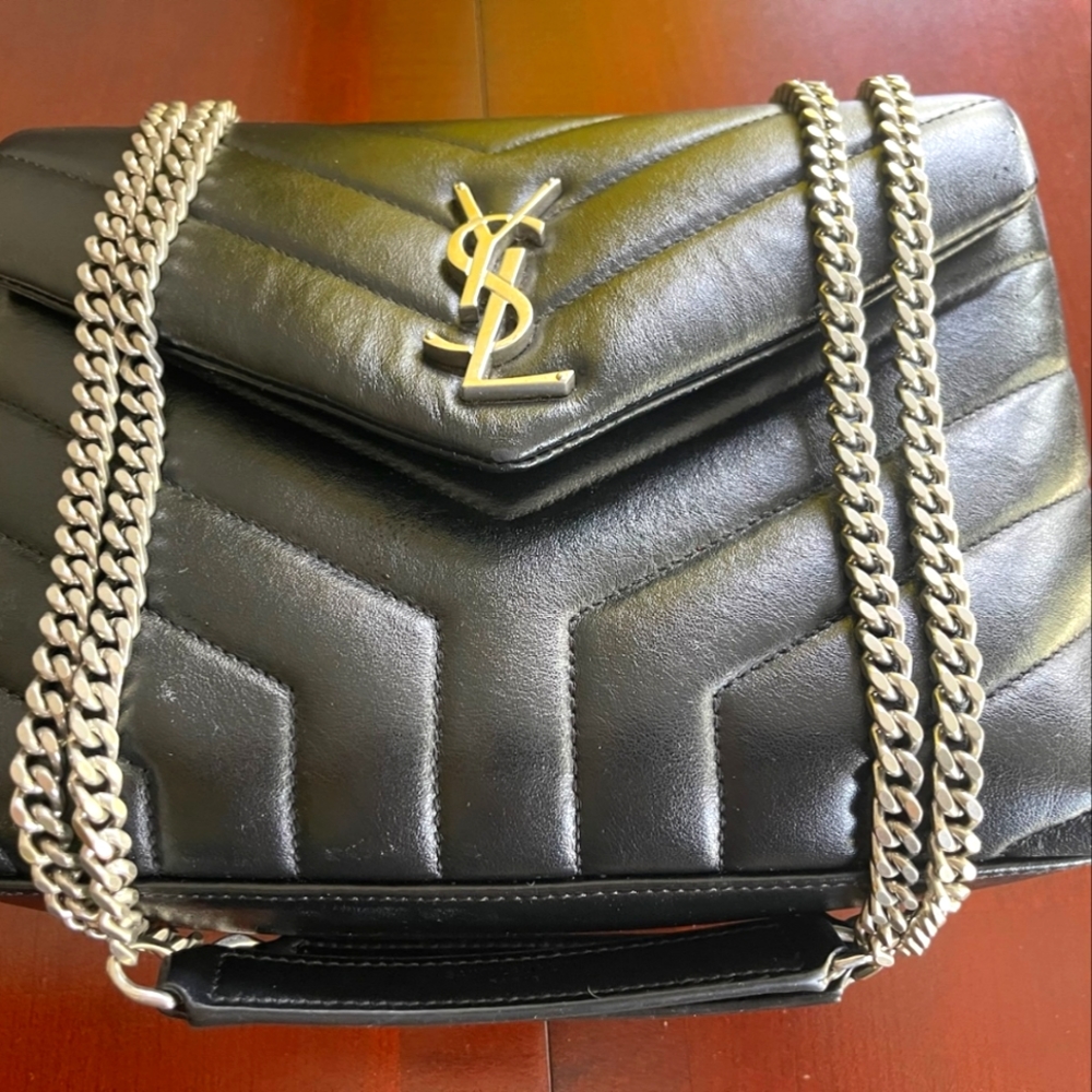 Authentic Yves Saint Laurent Handbag, Leather, Black